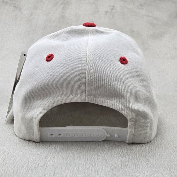Auto Club Speedway Sharktooth Hat Nascar White Red Vintage NWT Y2K 90s Style - Picture 6 of 11